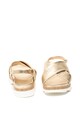 Tosca Blu Sandale flatform de piele cu aspect metalizat Bianca Femei