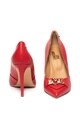 Love Moschino Кожени обувки с остър връх и метално лого Жени