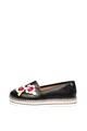 Love Moschino Espadrile de piele ecologica, cu detaliu floral Femei