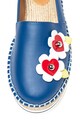 Love Moschino Espadrile de piele ecologica, cu aplicatii florale Femei