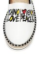 Love Moschino Espadrile de piele ecologica, cu imprimeu logo Femei