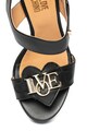 Love Moschino Sandale de piele, cu platforma si toc masiv Femei