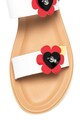 Love Moschino Sandale slingback de piele, cu aplicatii florale Femei