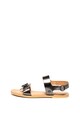 Love Moschino Sandale slingback de piele, cu aplicatie logo Femei