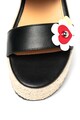 Love Moschino Sandale slingback tip espadrile cu aplicatii florale Femei