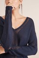 NEXT Laza pulóver perforált dizájnnal női