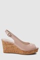 NEXT Sandale slingback cu talpa wedge si aspect lacuit Femei