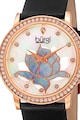 BURGI Овален аналогов часовник с флорални мотиви Жени