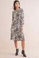 NEXT Rochie midi cu animal print si detaliu rasucit Femei