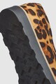 NEXT Pantofi loafer cu animal print, Negru/Maro Fete