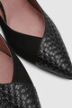 NEXT Pantofi de piele ecologica si material textil, cu toc clasic Femei