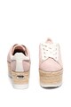 Guess Bőr és nyersbőr flatform sneaker női