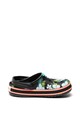 Crocs Saboti de cauciuc cu bareta slingback si model floral Femei