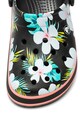 Crocs Saboti de cauciuc cu bareta slingback si model floral Femei