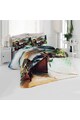 Kotonia Home Lenjerie de pat pentru 2 persoane Sandal  100% bumbac, model peisaj cu barcute Femei