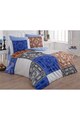 Kotonia Home Lenjerie de pat pentru 2 persoane Oriental Blu  100% bumbac, model oriental Femei