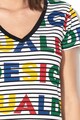 DESIGUAL Тениска Dsgl с шпиц деколте Жени