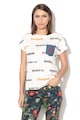 DESIGUAL Tricou din amestec de modal, cu imprimeu logo Kendall Femei