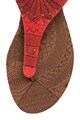 DESIGUAL Sandale cu bareta separatoare, insertii de piele intoarsa si franjuri Lupita Lottie Femei