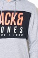 Jack & Jones Jonah logómintás kapucnis pulóver kenguruzsebbel férfi