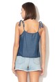 United Colors of Benetton Top chambray din lyocell cu pliuri Femei