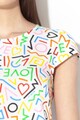 Love Moschino Разкроена рокля с текстова щампа Жени