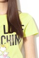 Love Moschino Tricou cu imprimeu grafic si logo Femei