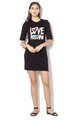 Love Moschino Rochie tip tricou cu imprimeu text Femei