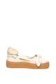 Puma Fenty x Puma, Balerini d'Orsay flatform de piele, cu sireturi infasurabile Bow Creeper Femei