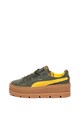 Puma Pantofi sport flatform de piele intoarsa, cu talpa aderenta Fenty x Puma Femei