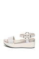 Lumberjack Sandale wedge de piele Blanche Femei