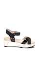 Lumberjack Sandale wedge cu insertii stralucitoare Blanche Femei