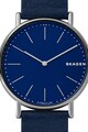 Skagen Аналогов часовник с кожена каишка Мъже