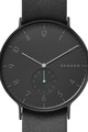 Skagen Ceas analog cu o curea de piele Barbati