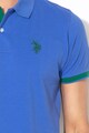 U.S. Polo Assn. Tricou polo din material pique cu garnituri contrastante Barbati