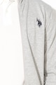 U.S. Polo Assn. Cipzáros pulóver hímzett logóval férfi