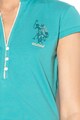 U.S. Polo Assn. Tricou polo cu aplicatii de strasuri Femei