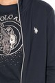 U.S. Polo Assn. Cipzáros pulóver hímzett logóval női