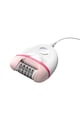 Philips Epilator  Satinelle BRE255/00, 2 viteze, Opti-light, cap de epilare lavabil, 3 accesorii, Alb Femei