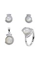 Rankine-Silver Set de bijuterii din argint 925 decorat cu cristale - 3 piese Femei