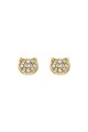 Karl Lagerfeld Arannyal bevont fülbevaló Swarovski kristályokkal női