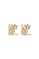 Karl Lagerfeld 12 karátos arannyal bevont logós fülbevaló Swarovski kristályokkal női