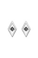 Karl Lagerfeld Ródium bevonatú fülbevaló kontrasztos Swarovski® kristályokkal női