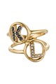 Karl Lagerfeld 12 karátos arannyal bevont gyűrű Swarovski® kristályokkal női