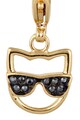 Karl Lagerfeld Talisman cu cristale Swarovski, placat cu aur 12 K Femei