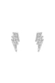 Karl Lagerfeld Ródium bevonatú villám alakú fülbevaló Swarovski® kristályokkal női