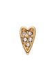 Karl Lagerfeld 12 karátos arannyal bevont szív alakú fülbevaló Swarovski® kristályokkal női
