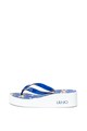 Liu Jo Papuci flip flop wedge cu model floral Femei