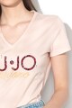 Liu Jo Tricou cu imprimeu logo si strasuri Femei