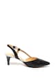 Caprice Pantofi slingback de piele cu toc kitten si varf ascutit Femei